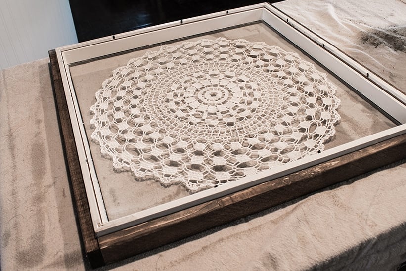Ribba Picture Frame used as a Concrete Clock Mold