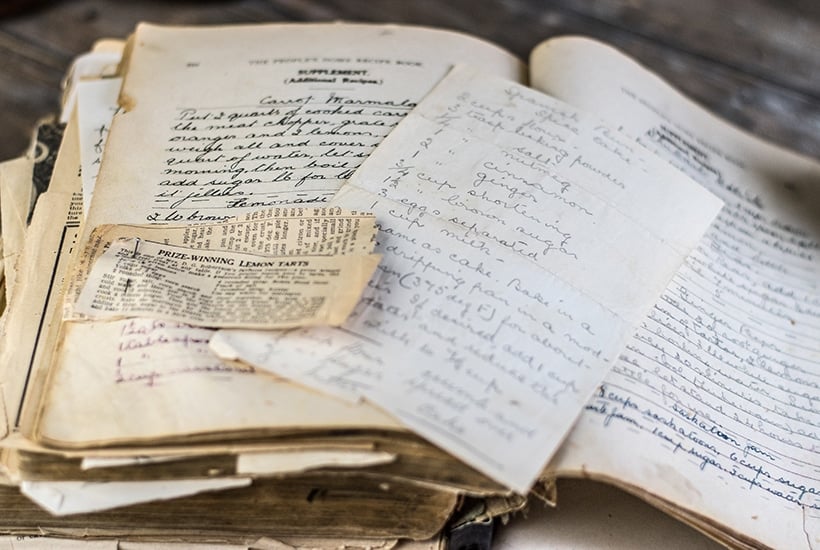 historic recipe book contain canning recipes