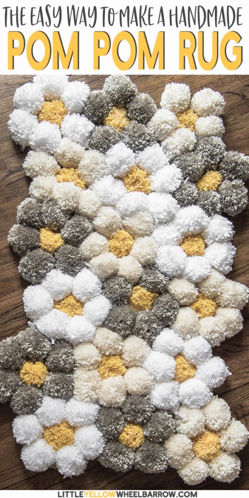 How to Make a Pom Pom Rug the Easy Way - SO Fluffy!