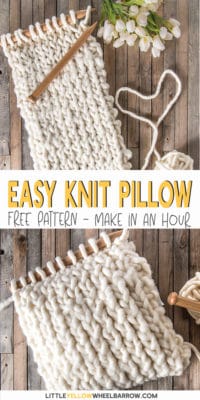 How To Make A Chunky Knit Pillow Cover In Under An Hour