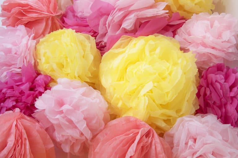 How To Make Tissue Paper Pom Poms 3 Different Ways