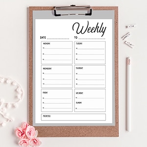 WEEKLY PLANNING PAGE