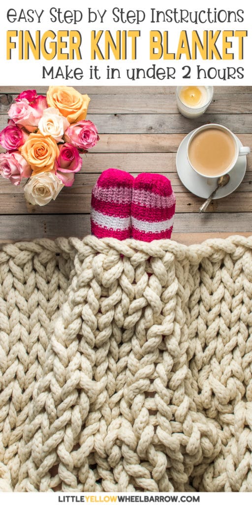 How to Make a Cozy Finger Knit Blanket in Two Hours