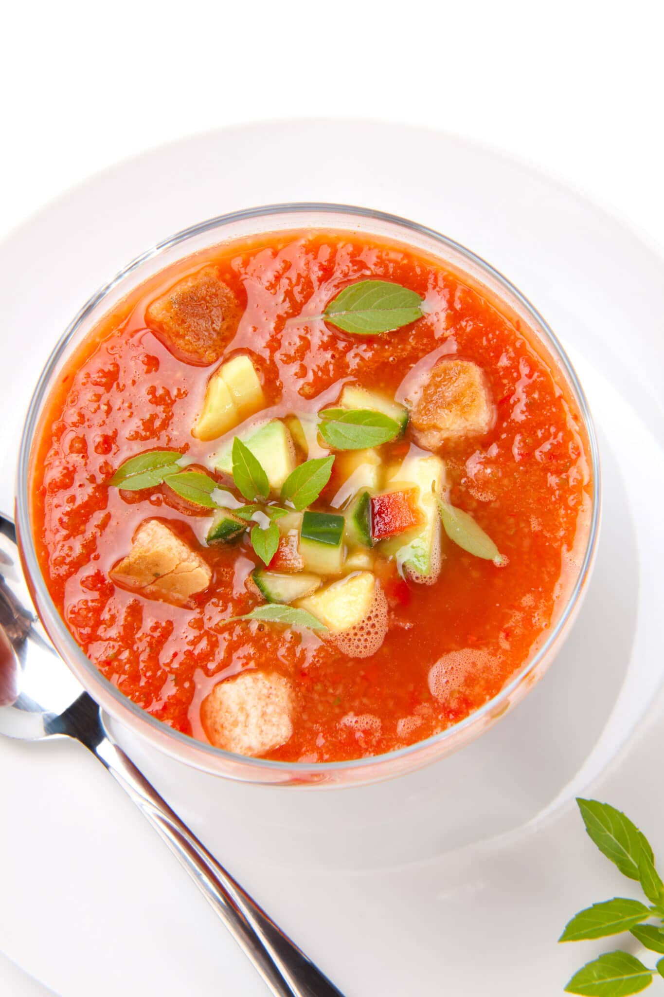 A fresh bowl of gazpacho.