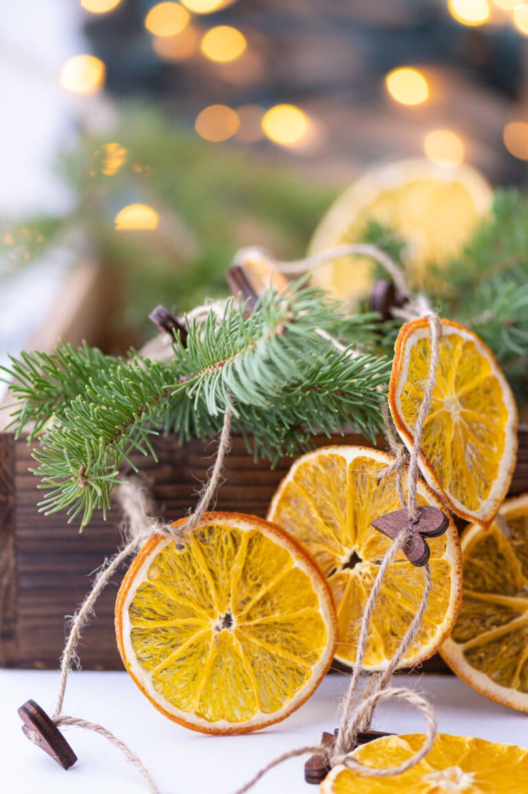Easy Dried Orange Garland For Your Holiday Tree!