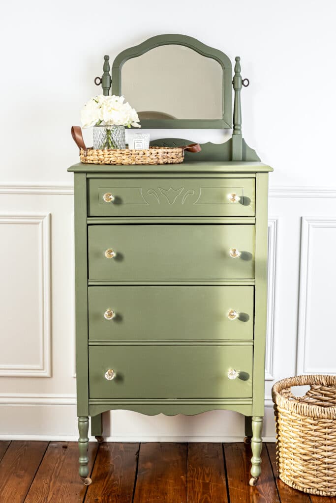 Fusion Mineral Paint Bayberry Reviving an Old Dresser